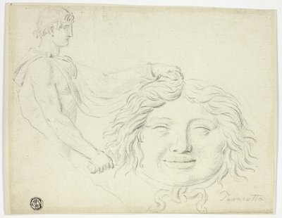 Perseo e la testa della Gorgone da Style of Jacques Louis David