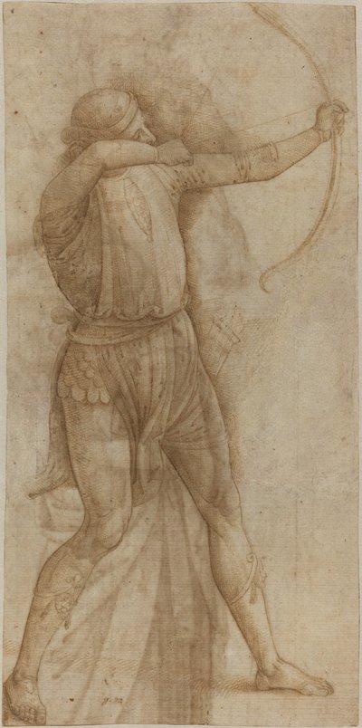 Figura di un arciere (recto) da Style of Pietro Perugino