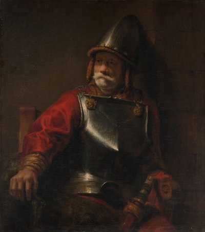 Uomo in armatura Marte da Style of Rembrandt