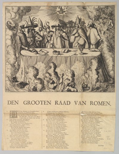 Den Grooten Raad van Romen da Style of Romeyn de Hooghe