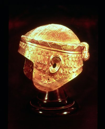 Elmo di electrum del re Mes-Kalem-Dug, c.2500-2400 a.C. da Sumerian