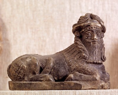 Antichità orientale: toro androcefalo. Statuetta in bronzo e argento. Periodo sumero. Da Sumer. Parigi, Museo del Louvre da Sumerian Sumerian