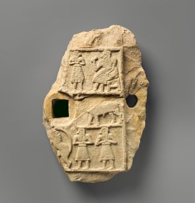 Placca di rilievo con scena di banchetto, c.2600-2500 a.C. da Sumerian Sumerian