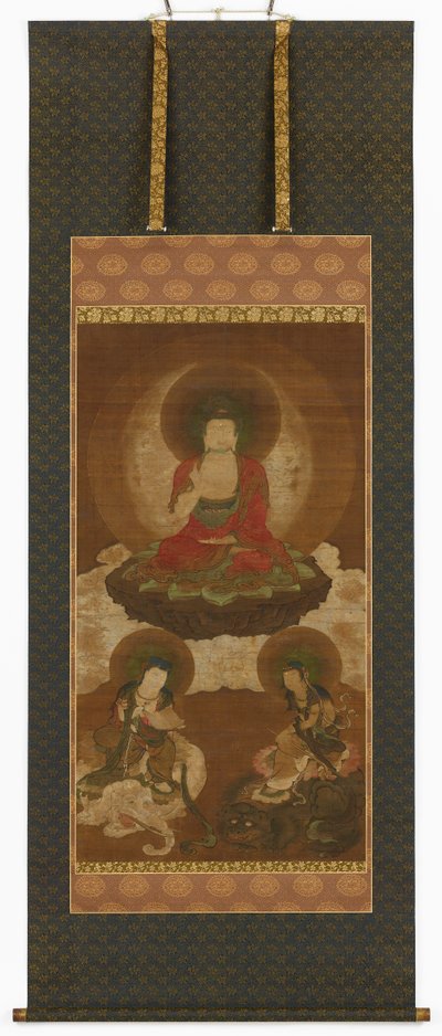 Triade buddista: Sakyamuni, Manjusri e Samantabhadra, periodo Edo, metà XVII-inizio XVIII secolo da Sumiyoshi Gukei