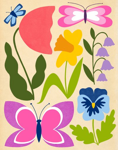 Farfalle del giardino primaverile da Susan Black