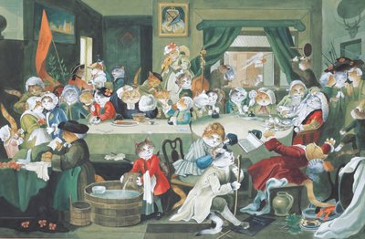 Illustrazione da Cats Galore! A Compendium of Cultured Cats (pub. 2015) da Susan Herbert