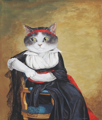 Illustrazione da Cats Galore! A Compendium of Cultured Cats (pub. 2015) da Susan Herbert