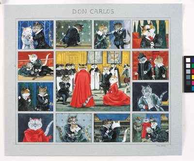 Illustrazione da Cats Galore! A Compendium of Cultured Cats (pub. 2015) da Susan Herbert