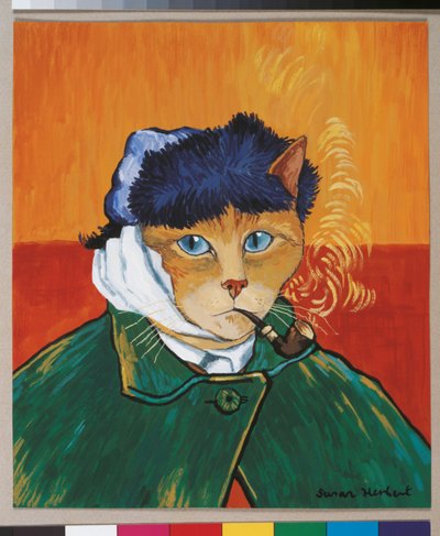 Illustrazione da Cats Galore! A Compendium of Cultured Cats (pub. 2015) da Susan Herbert