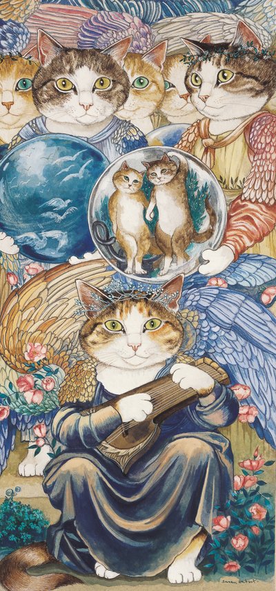 Illustrazione da Cats Galore! A Compendium of Cultured Cats (pub. 2015) da Susan Herbert