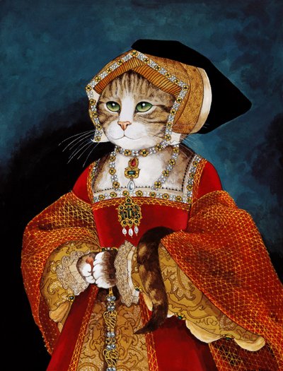 Illustrazione da Cats Galore! A Compendium of Cultured Cats (pub. 2015) da Susan Herbert