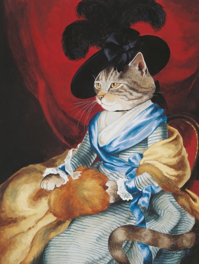 Illustrazione da Cats Galore! A Compendium of Cultured Cats da Susan Herbert