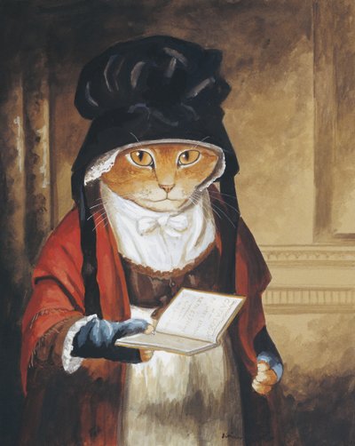 Illustrazione da Cats Galore! A Compendium of Cultured Cats da Susan Herbert