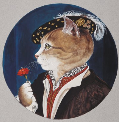 Illustrazione da Cats Galore! A Compendium of Cultured Cats da Susan Herbert