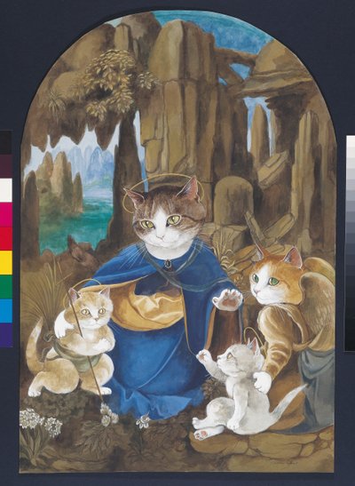 Illustrazione da Cats Galore! A Compendium of Cultured Cats da Susan Herbert