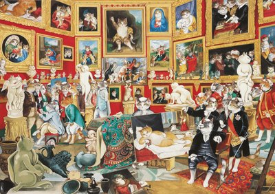 Illustrazione da Cats Galore! A Compendium of Cultured Cats (pub. 2015) da Susan Herbert