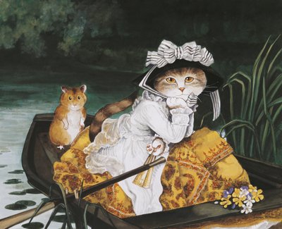 Illustrazione da Cats Galore! A Compendium of Cultured Cats (pub. 2015) da Susan Herbert