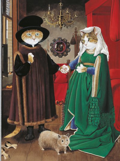 Illustrazione da Cats Galore! A Compendium of Cultured Cats (pub. 2015) da Susan Herbert