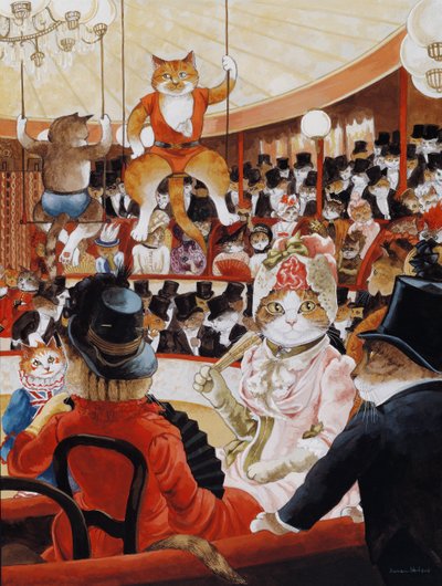 Illustrazione da Cats Galore! A Compendium of Cultured Cats (pub. 2015) da Susan Herbert