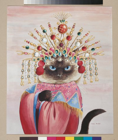 Illustrazione da Cats Galore! A Compendium of Cultured Cats da Susan Herbert