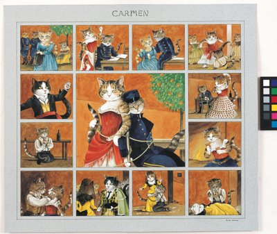 Illustrazione da Cats Galore! A Compendium of Cultured Cats da Susan Herbert