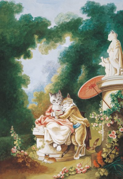 Illustrazione da Cats Galore! A Compendium of Cultured Cats (pub. 2015) da Susan Herbert