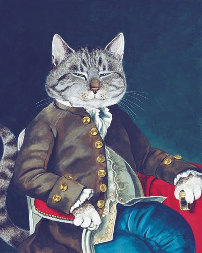 Illustrazione da Cats Galore! A Compendium of Cultured Cats (pub. 2015) da Susan Herbert