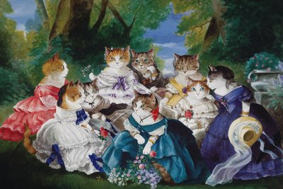 Illustrazione da Cats Galore! A Compendium of Cultured Cats (pub. 2015) da Susan Herbert