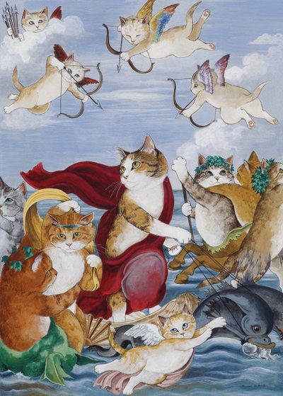 Illustrazione da Cats Galore! A Compendium of Cultured Cats (pub. 2015) da Susan Herbert