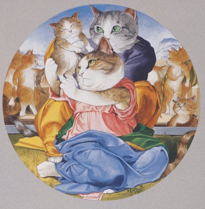 Illustrazione da Cats Galore! A Compendium of Cultured Cats (pub. 2015) da Susan Herbert