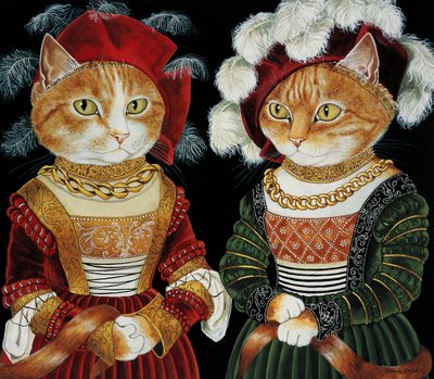 Illustrazione da Cats Galore! A Compendium of Cultured Cats (pub. 2015) da Susan Herbert