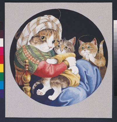 Illustrazione da Cats Galore! A Compendium of Cultured Cats (pub. 2015) da Susan Herbert