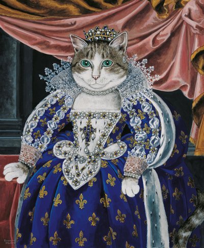 Illustrazione da Cats Galore! A Compendium of Cultured Cats da Susan Herbert