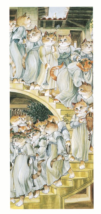 Illustrazione da Pre-Raphaelite Cats (pub. 1999) da Susan Herbert