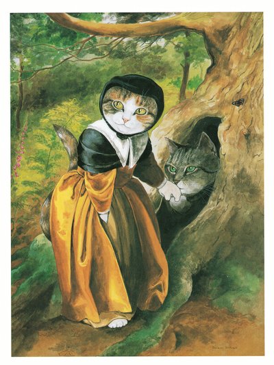 Illustrazione da Pre-Raphaelite Cats da Susan Herbert
