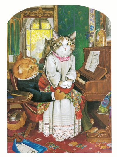 Illustrazione da Pre-Raphaelite Cats da Susan Herbert
