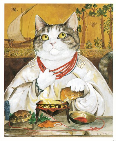 Illustrazione da Pre-Raphaelite Cats da Susan Herbert