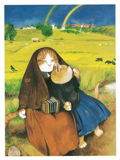 Illustrazione da Pre-Raphaelite Cats da Susan Herbert