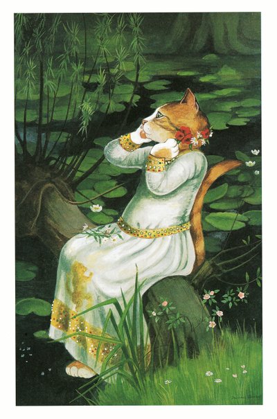 Illustrazione da Pre-Raphaelite Cats da Susan Herbert