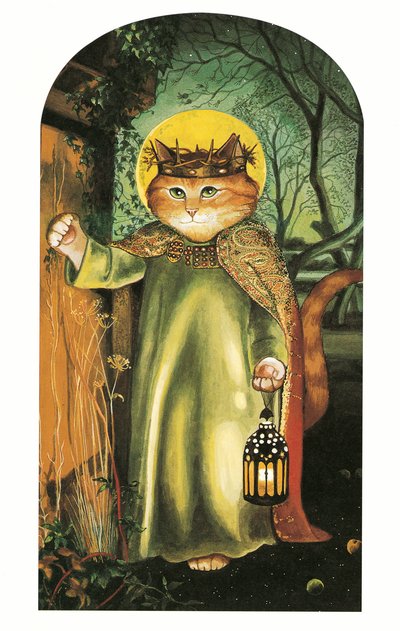Illustrazione da Pre-Raphaelite Cats (pub. 1999) da Susan Herbert