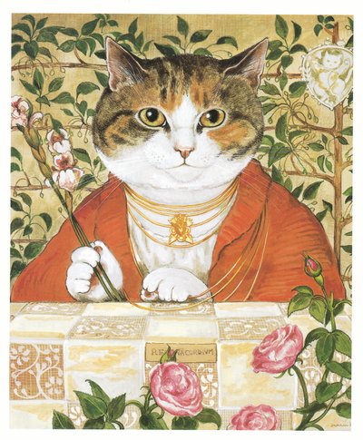 Illustrazione da Pre-Raphaelite Cats (pub. 1999) da Susan Herbert