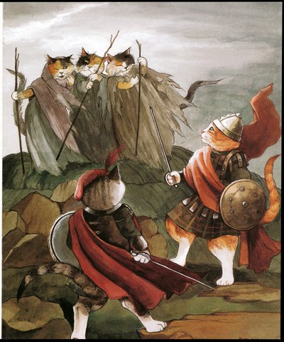 Illustrazione da Shakespeare Cats da Susan Herbert