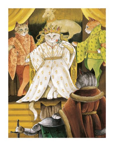 Illustrazione da Shakespeare Cats: Poster Book (pub. 2016) da Susan Herbert