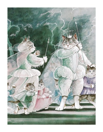 Illustrazione da Shakespeare Cats: Poster Book (pub. 2016) da Susan Herbert