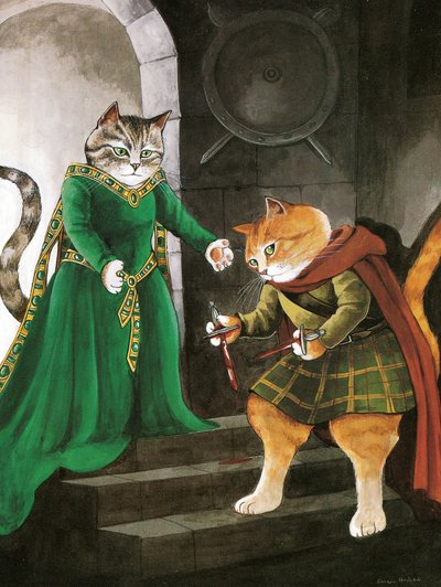 Illustrazione da Shakespeare Cats: Poster Book da Susan Herbert