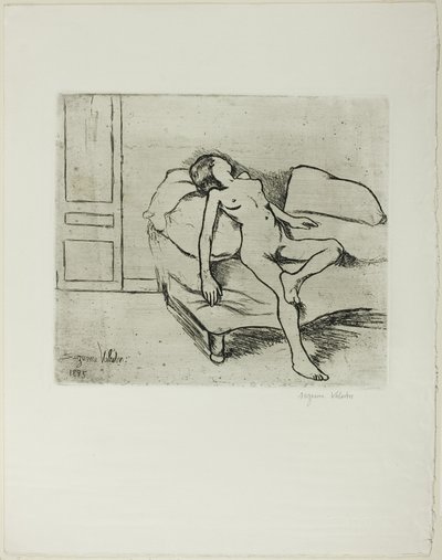Louise nuda su un divano da Suzanne Valadon