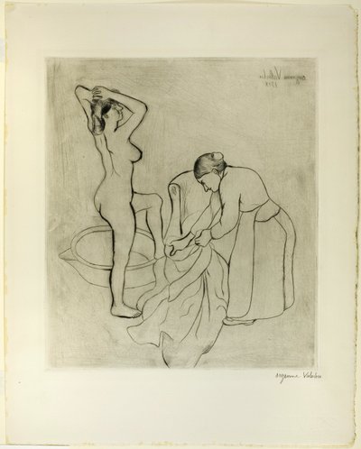 Donna con grandi seni e vecchia donna da Suzanne Valadon