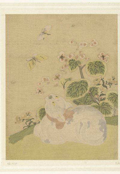 Gatto e farfalle da Suzuki Harunobu (attributed to)