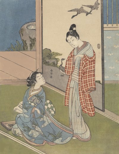 Una ragazza che scrive una lettera, XVIII secolo da Suzuki Harunobu