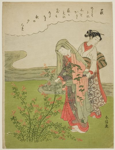 Trifoglio cespuglioso, da una serie senza titolo di Fiori da Suzuki Harunobu